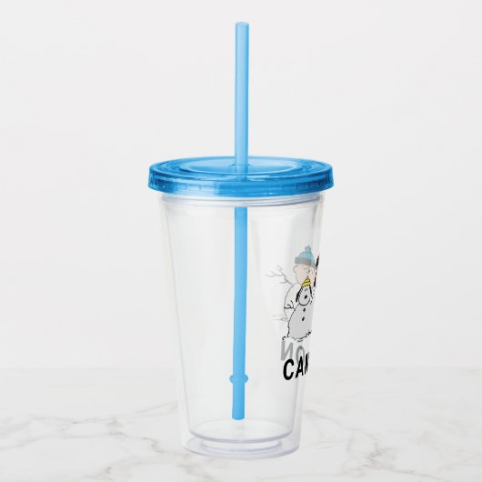 Peanuts | 3 persoons sneeuwman acryl drinkbeker (Rechts)