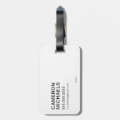 Peanuts | 3 persoons sneeuwman bagagelabel (Achterkant verticaal)