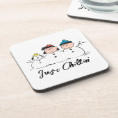 Peanuts | 3 persoons sneeuwman bier onderzetter (Linkerzijde)