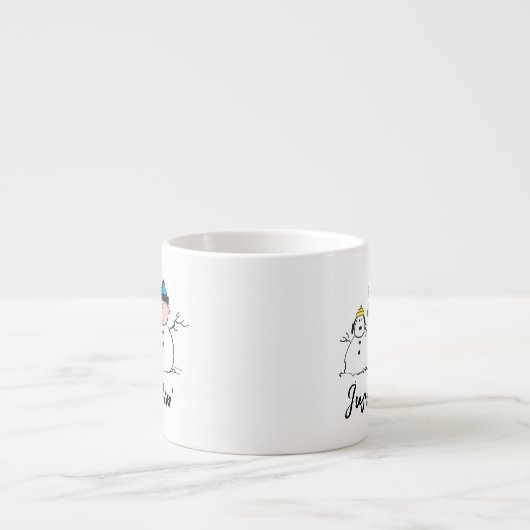 Peanuts | 3 persoons sneeuwman espresso kop (Voorkant)