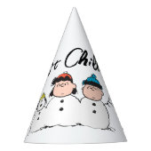Peanuts | 3 persoons sneeuwman feesthoedjes (Voorkant)