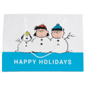 Peanuts | 3 persoons sneeuwman groot cadeauzakje (Voorkant)
