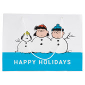 Peanuts | 3 persoons sneeuwman groot cadeauzakje (Achterkant)