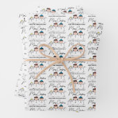 Peanuts | 3 persoons sneeuwman inpakpapier vel (In situ)