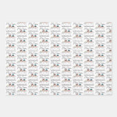 Peanuts | 3 persoons sneeuwman inpakpapier vel (Voorkant)