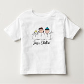 Peanuts | 3 persoons sneeuwman kinder shirts (Voorkant)
