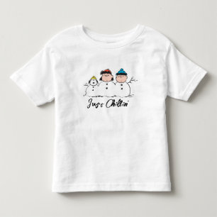 Peanuts 3 persoons sneeuwman kinder shirts