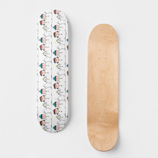 Peanuts | 3 persoons sneeuwman persoonlijk skateboard (Voorkant)