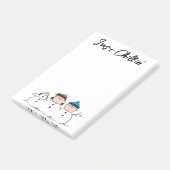 Peanuts | 3 persoons sneeuwman post-it® notes (Schuin)
