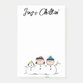 Peanuts | 3 persoons sneeuwman post-it® notes (Voorkant)