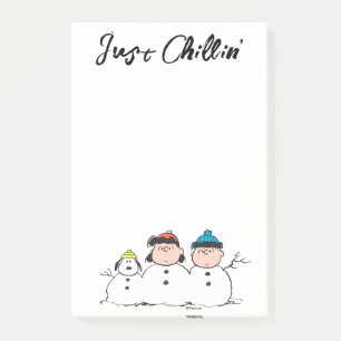 Peanuts   3 persoons sneeuwman post-it® notes