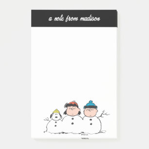 Peanuts   3 persoons sneeuwman post-it® notes