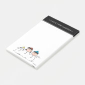 Peanuts | 3 persoons sneeuwman post-it® notes (Schuin)