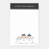 Peanuts | 3 persoons sneeuwman post-it® notes (Voorkant)