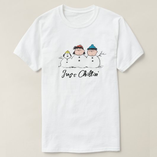 Peanuts | 3 persoons sneeuwman t-shirt (Design voorkant)