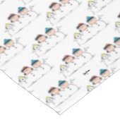 Peanuts | 3 persoons sneeuwman tafelkleed (Gekanteld)