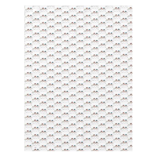 Peanuts | 3 persoons sneeuwman tafelkleed (Voorkant)