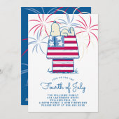 Peanuts 4 juli picknick feestdagenkaart (Voorkant / Achterkant)