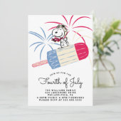 Peanuts 4 juli picknick feestdagenkaart (Staand voorkant)