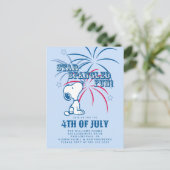 Peanuts 4 juli Star Spangled Fun Briefkaart (Staand voorkant)