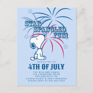 Peanuts 4 juli Star Spangled Fun Briefkaart