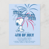 Peanuts 4 juli Star Spangled Fun Briefkaart (Voorkant)