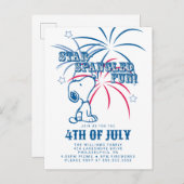Peanuts 4 juli Star Spangled Fun Briefkaart (Voorkant / Achterkant)