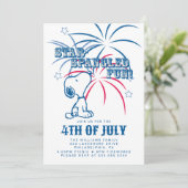 Peanuts 4 juli Star Spangled Fun Feestdagenkaart (Staand voorkant)