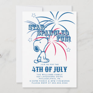 Peanuts 4 juli Star Spangled Fun Feestdagenkaart