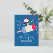 Peanuts 4th van juli Picknick Uitnodiging (Staand voorkant)