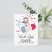 Peanuts 4th van juli Picknick Uitnodiging (Staand voorkant)