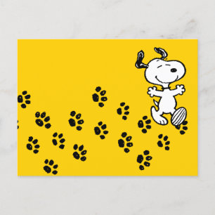 Peanuts   Afdrukpad Snoopy Paw Briefkaart