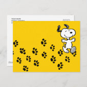 Peanuts | Afdrukpad Snoopy Paw Briefkaart (Voorkant / Achterkant)