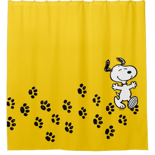Peanuts | Afdrukpad Snoopy Paw Douchegordijn (Voorkant)