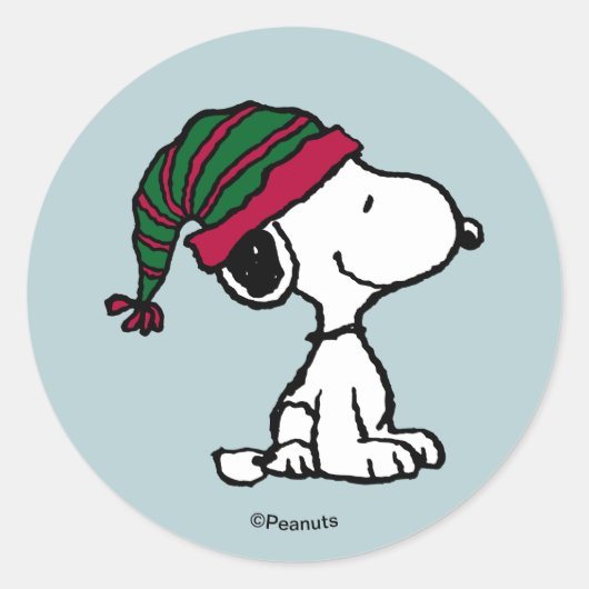 Peanuts | Alle versieringen Ronde Sticker (Voorkant)