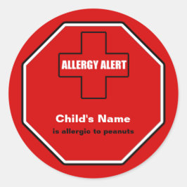 Peanuts Allergy Medische Alert Custom Std Sticker