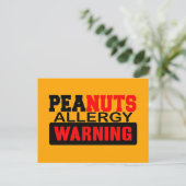 Peanuts Allergy Warning Briefkaart (Staand voorkant)