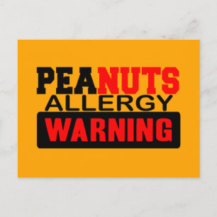 Peanuts Allergy Warning Briefkaart