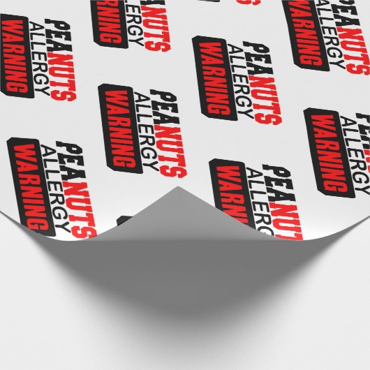 Peanuts Allergy Warning Cadeaupapier (Hoek)