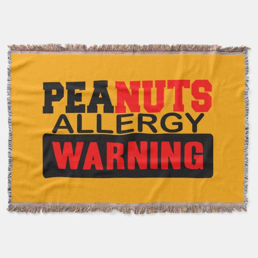 Peanuts Allergy Warning Deken (Voorkant)