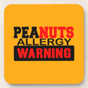 Peanuts Allergy Warning Drankjes Onderzetter