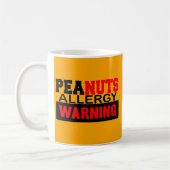 Peanuts Allergy Warning Koffiemok (Links)