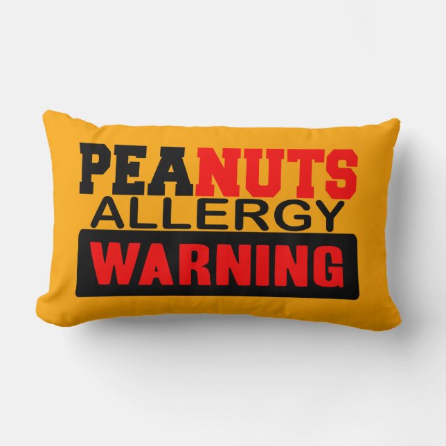 Peanuts Allergy Warning Kussen (Voorkant)