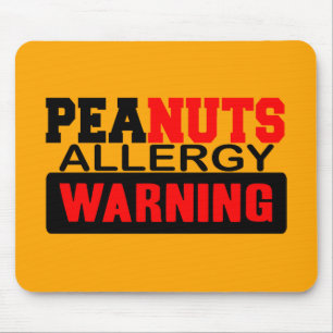 Peanuts Allergy Warning Muismat