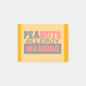 Peanuts Allergy Warning Post-it® Notes (Voorkant)