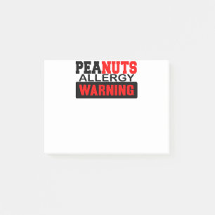 Peanuts Allergy Warning Post-it® Notes