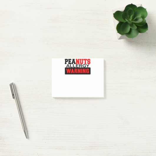 Peanuts Allergy Warning Post-it® Notes (Kantoor)