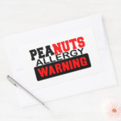 Peanuts Allergy Warning Rechthoekige Sticker (Envelop)
