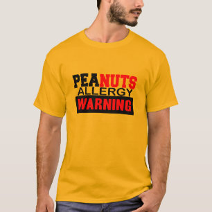 Peanuts Allergy Warning T-shirt