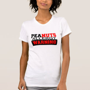 Peanuts Allergy Warning T-shirt